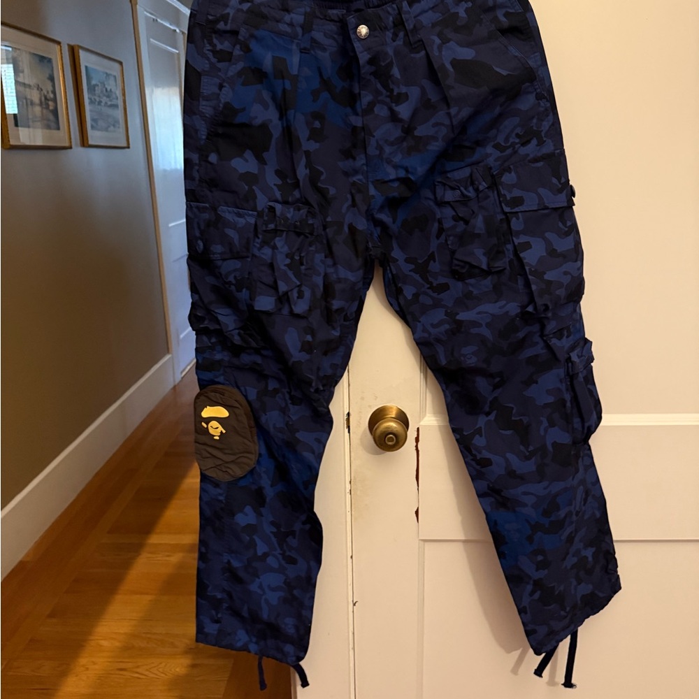 Navy Camo Cargo Pants
